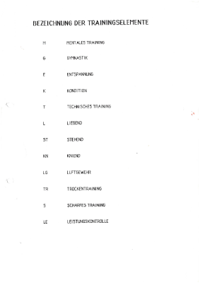 Trainingsplan 2013 LG Franz WENGER